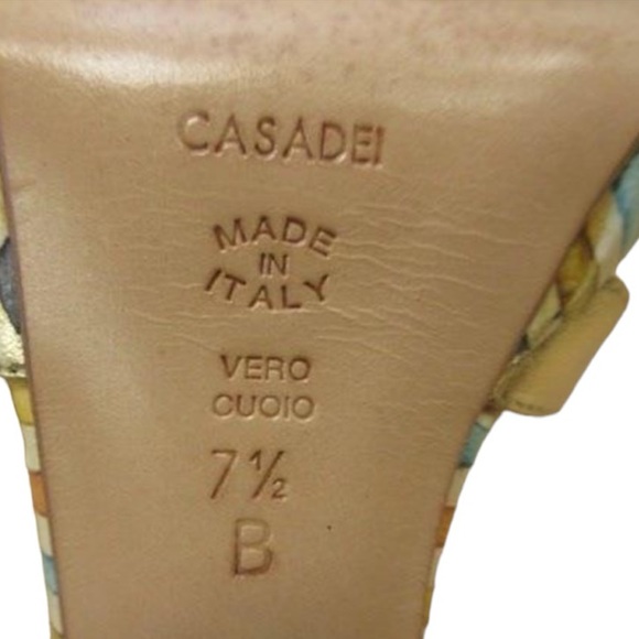 NEW Casadei Striped Mule Size 7.5 Box Included - Picture 5 of 12